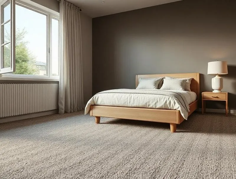 Twist pile carpet on a staircase landing