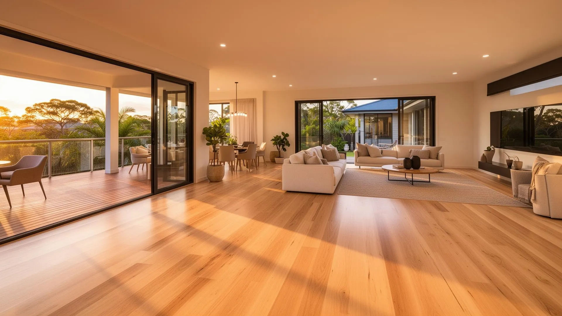 New hybrid flooring in a Gold Coast living room